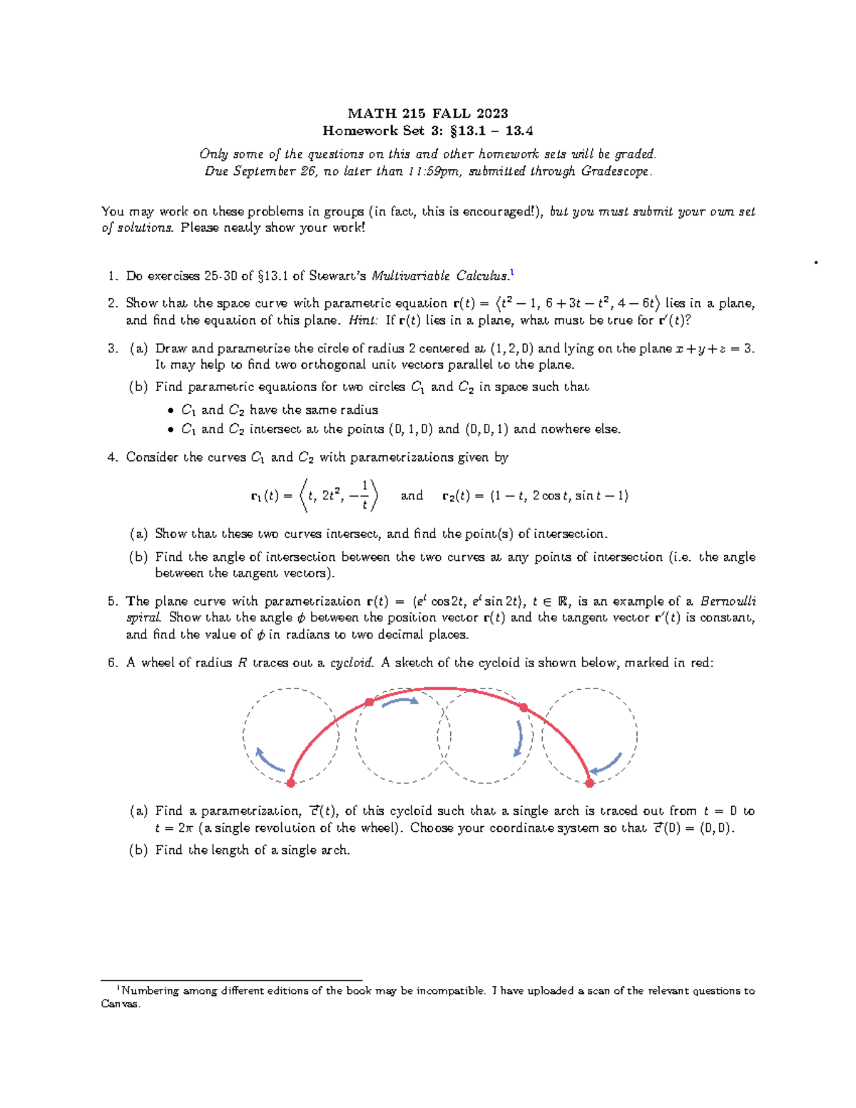 MATH 215 - Homework Set 3: Multivariable Calculus Problems - Studocu
