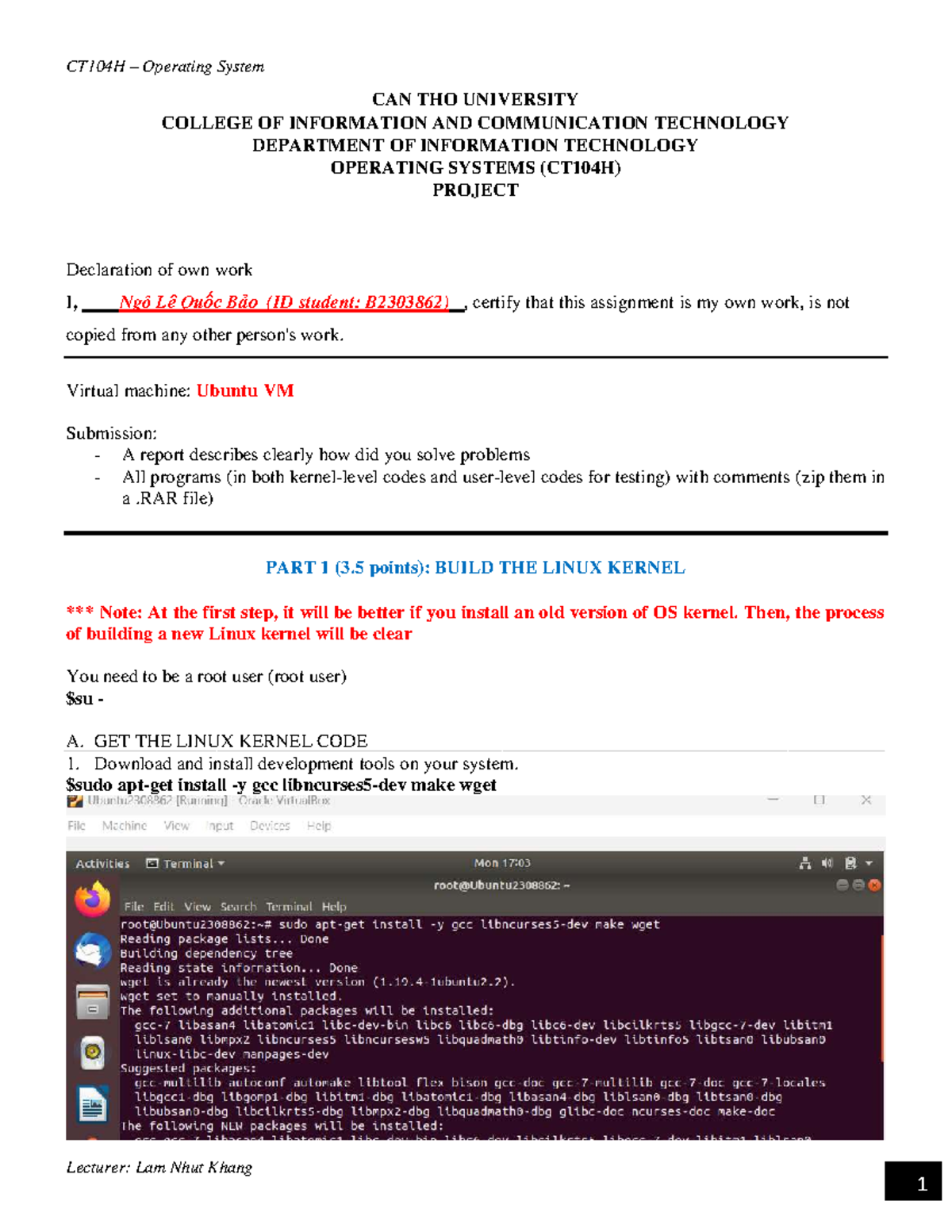 CT104H Project: Building and Modifying the Linux Kernel - Spring 2025 ...