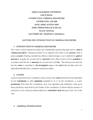 Criminal Litigation Process in Kenya - The Criminal Litigation Process ...