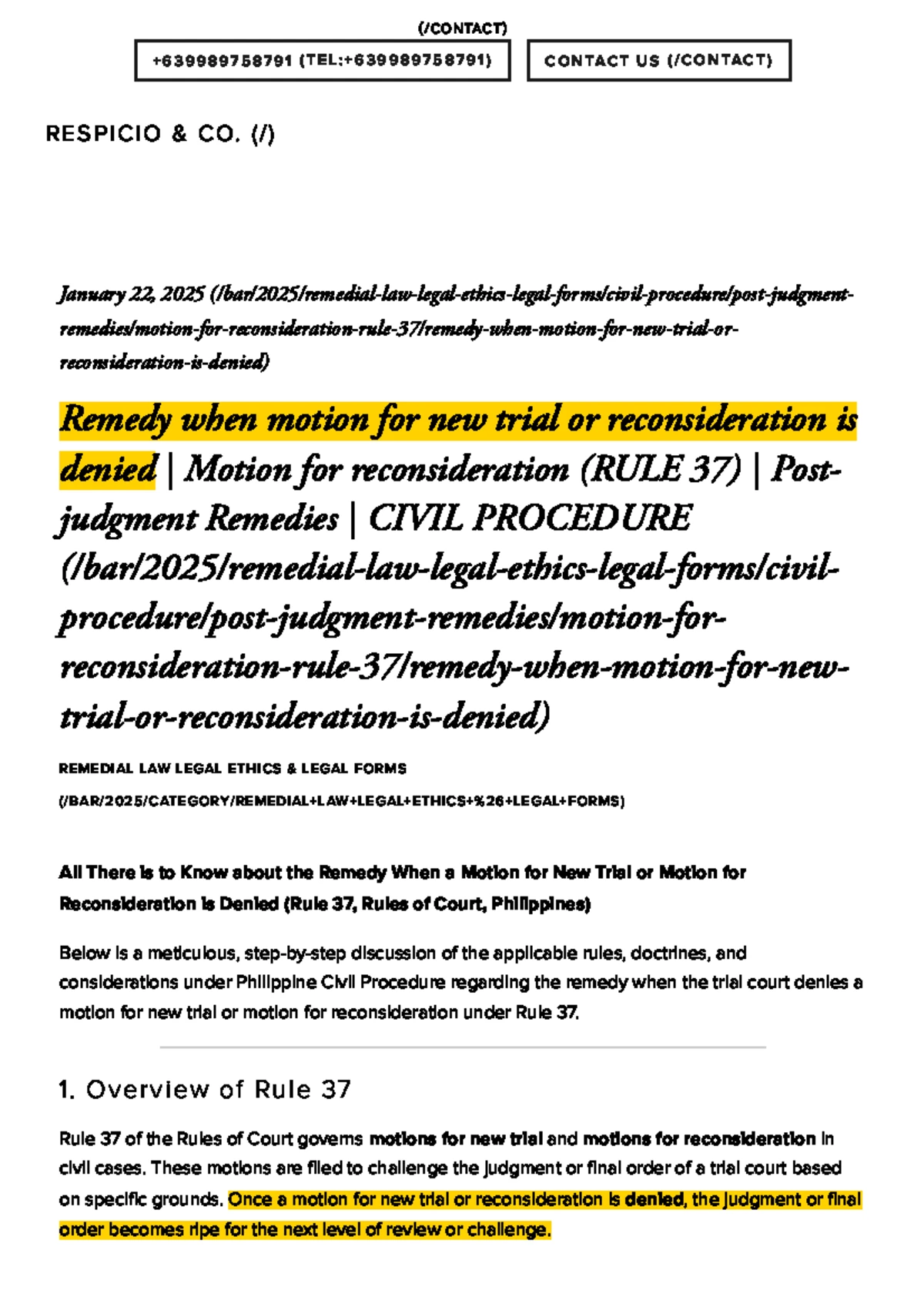 Post-Judgment Remedies in Civil Procedure (CIVIL PROCEDURE) - Studocu