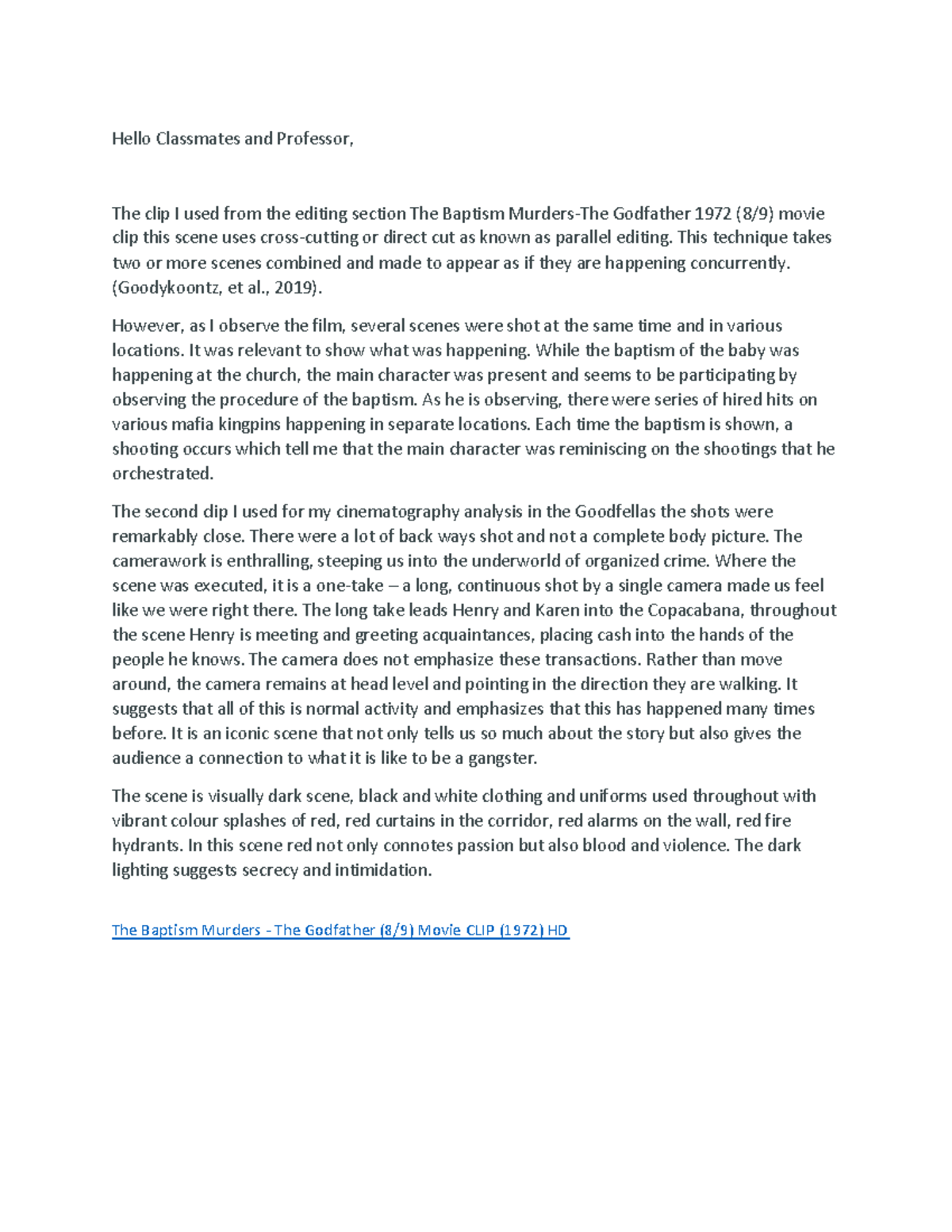 ENG225 Week 3 Discussion Forum - Hello Classmates and Professor, The ...