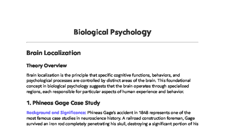 Biopsych 101: Overview of Brain Localization & Neuroplasticity Studies ...