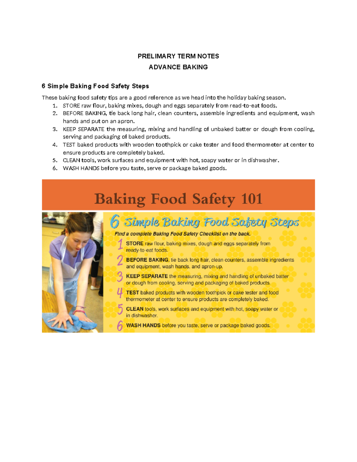 Baking-lecture - Basic Baking Lecture - PRELIMARY TERM NOTES ADVANCE ...