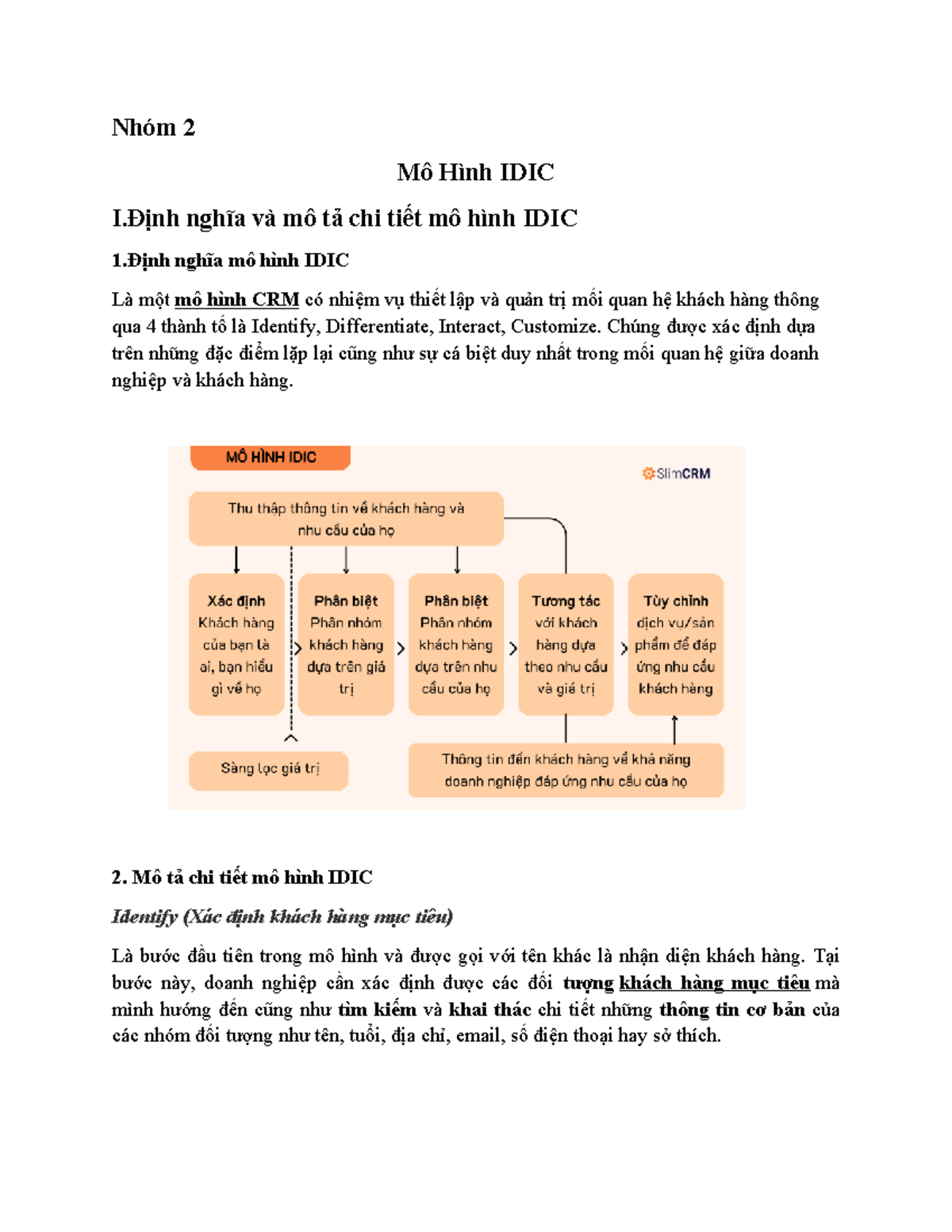 Mô Hình IDIC trong CRM: Định nghĩa, ứng dụng & thách thức - Studocu
