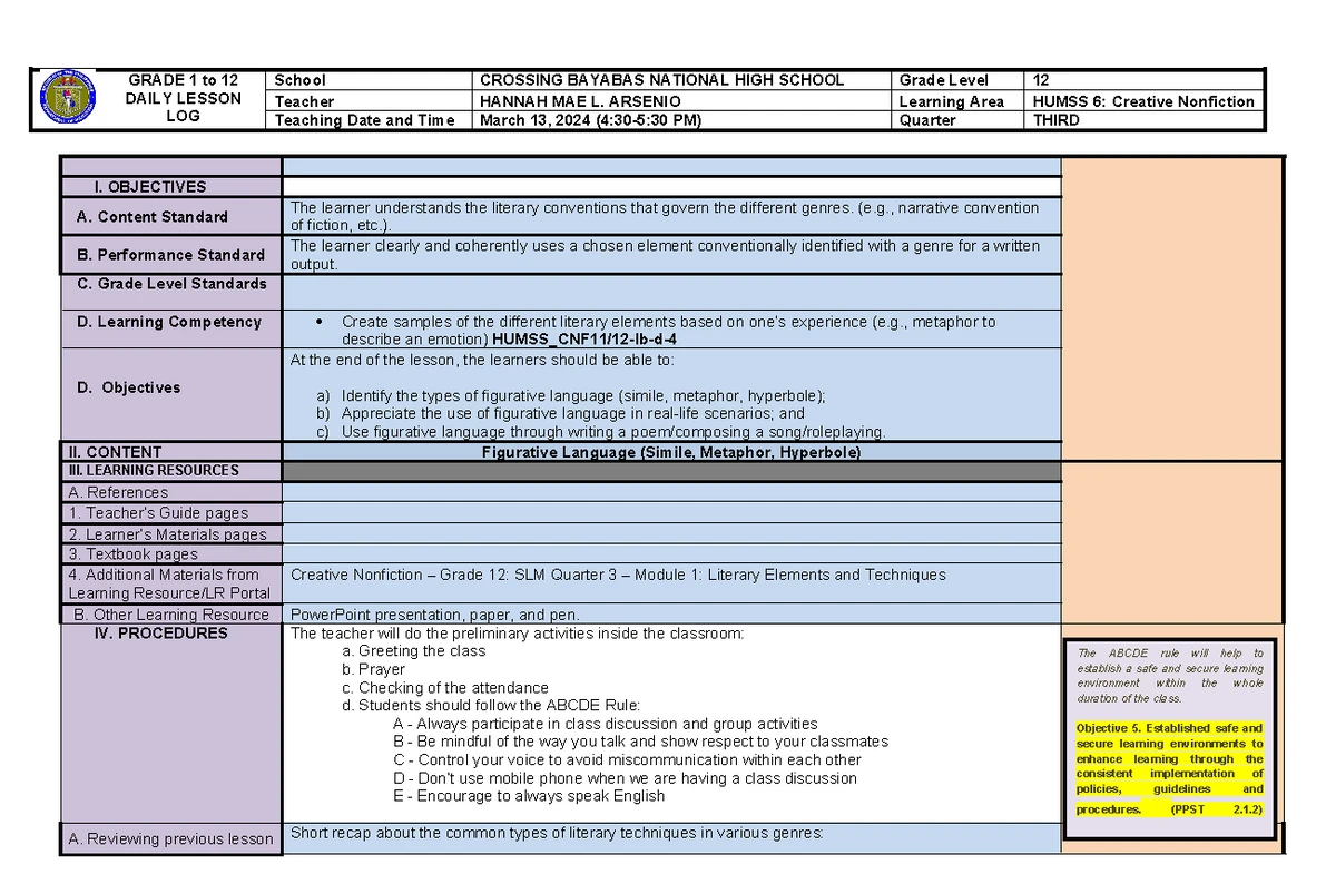 WLP 5: Developmental Stages in Middle & Late Adolescence - 1st Quarter ...