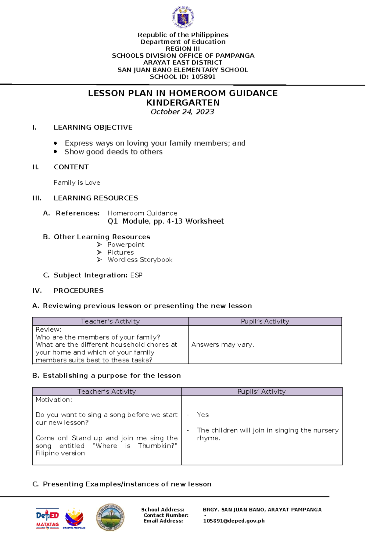 Lesson-PLAN - Science - Republic of the Philippines Department of ...