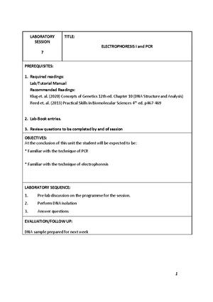 Lab Manual 1: Pipetting & Spectrophotometry Skills Assessment - Studocu