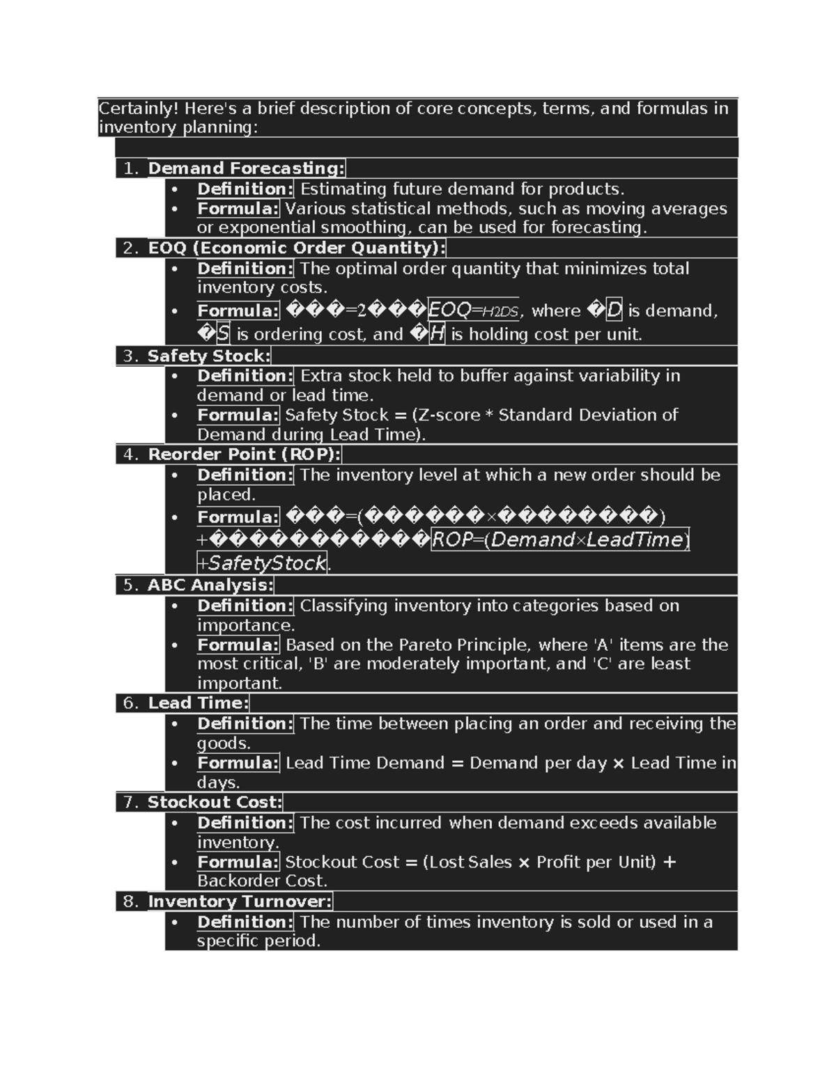 Inventory Planning - Additional Resources - Certainly! Here's a brief ...