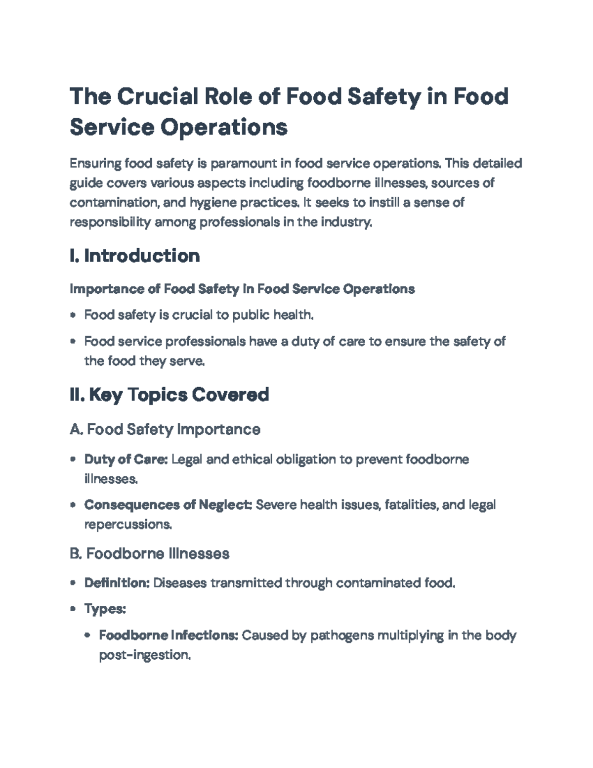 Food Safety Guidelines in Food Service Ops: Best Practices & Risks ...