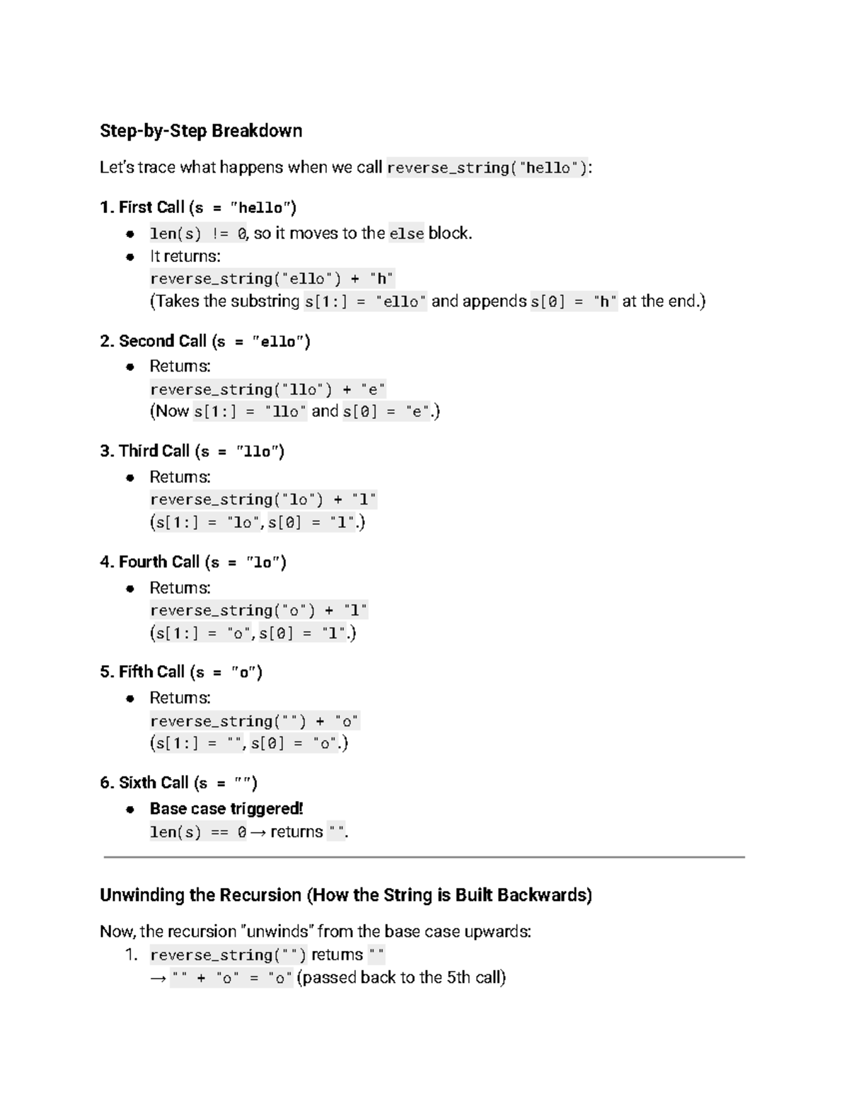CS101 - Final Exam: Recursive String Reversal Explained - Studeersnel