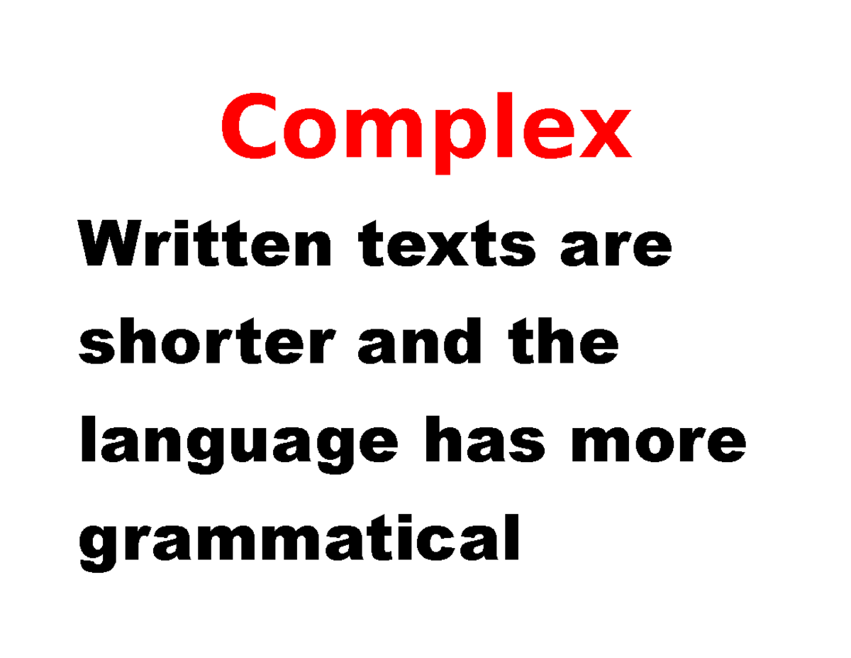 Features of Academic Text: Grammatical Complexity & Clarity - Studocu