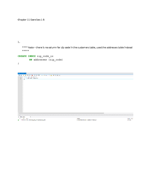 Assessment Chapter 10 Exercises 1-3 - SQL Databases - Chapter 10 ...