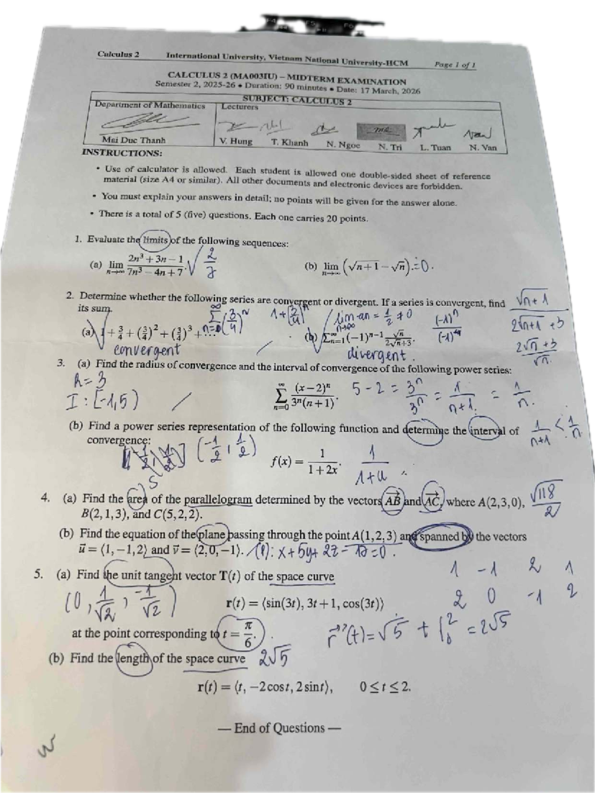 Calculus 2 (MA003IU) Midterm Exam Study Guide - Studocu