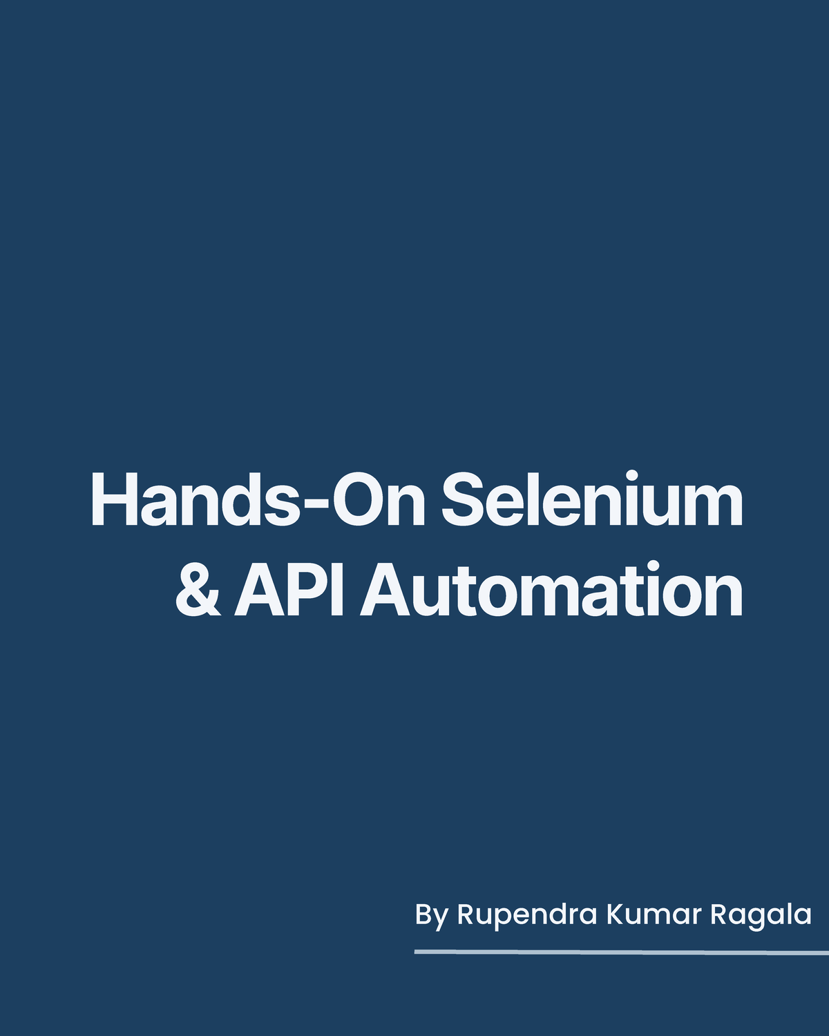 Hand-on selenium and api automation - Hands-On Selenium & API ...