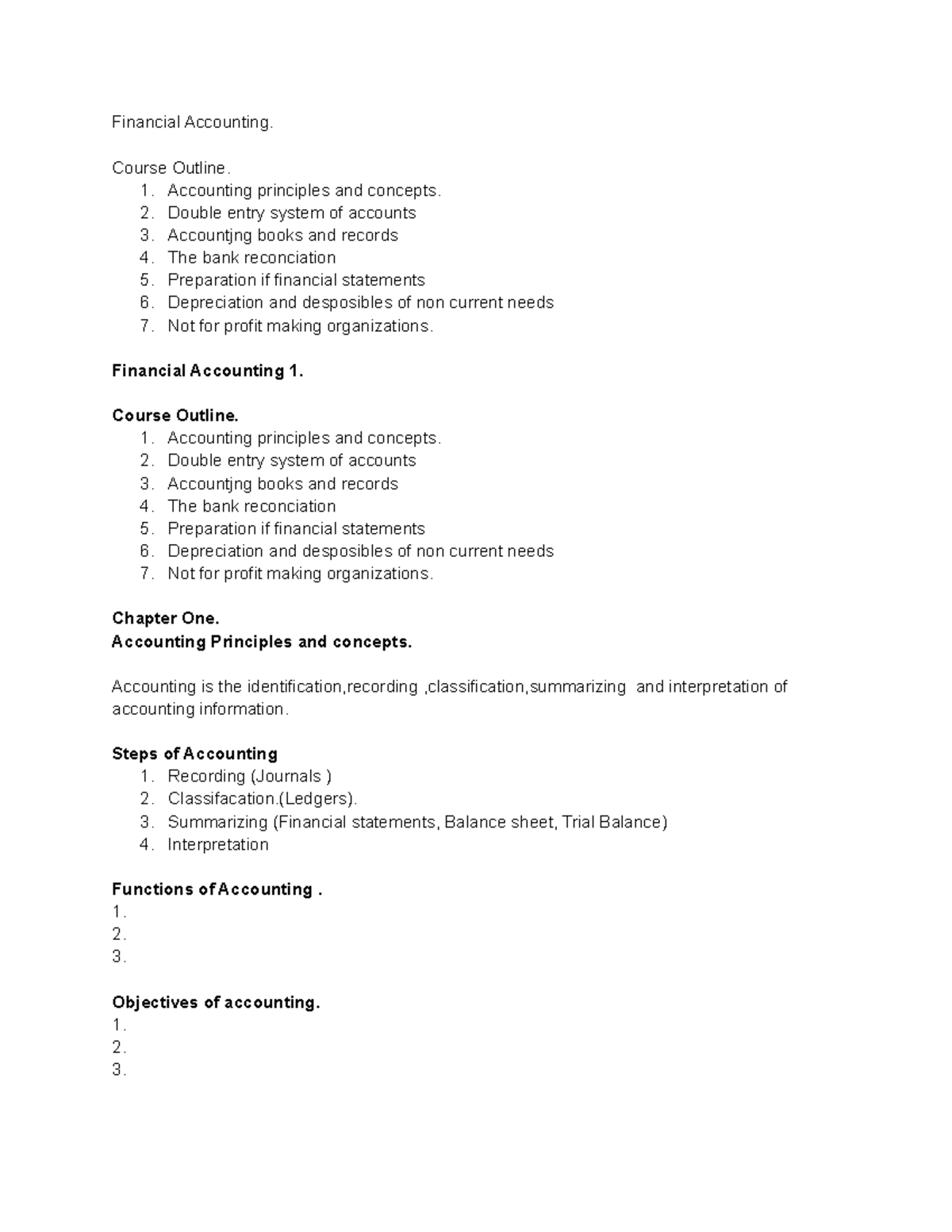 Financial Accounting I - Comprehensive Summary Notes - Studocu