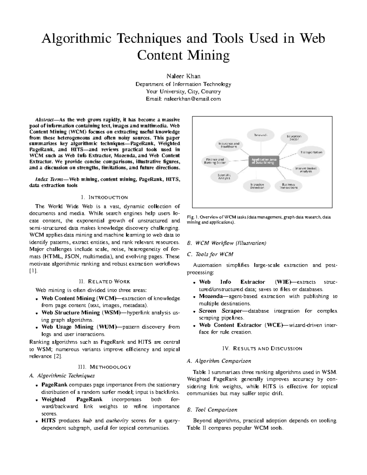 Algorithmic Techniques in Web Content Mining (Activity 10 TW) - Studocu