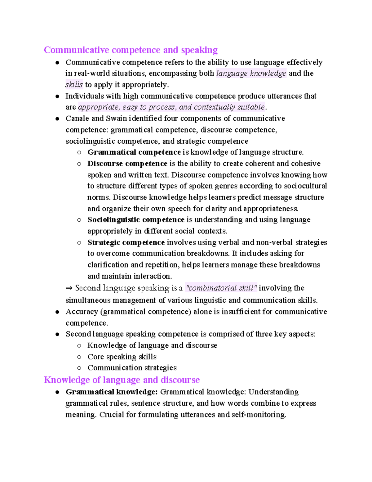 Speaking Competence: Understanding Communicative Skills and Strategies ...