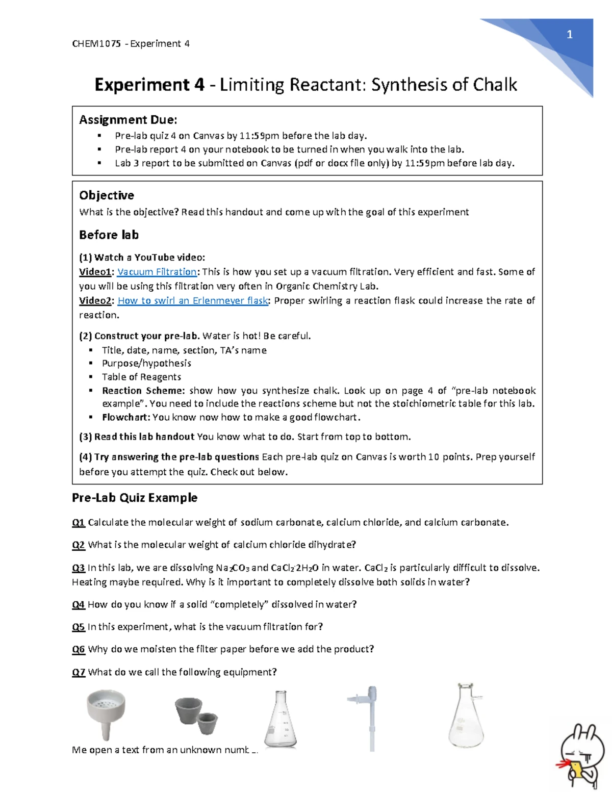 Pre-lab note book example - An Example of Pre-Lab Report Purpose ...