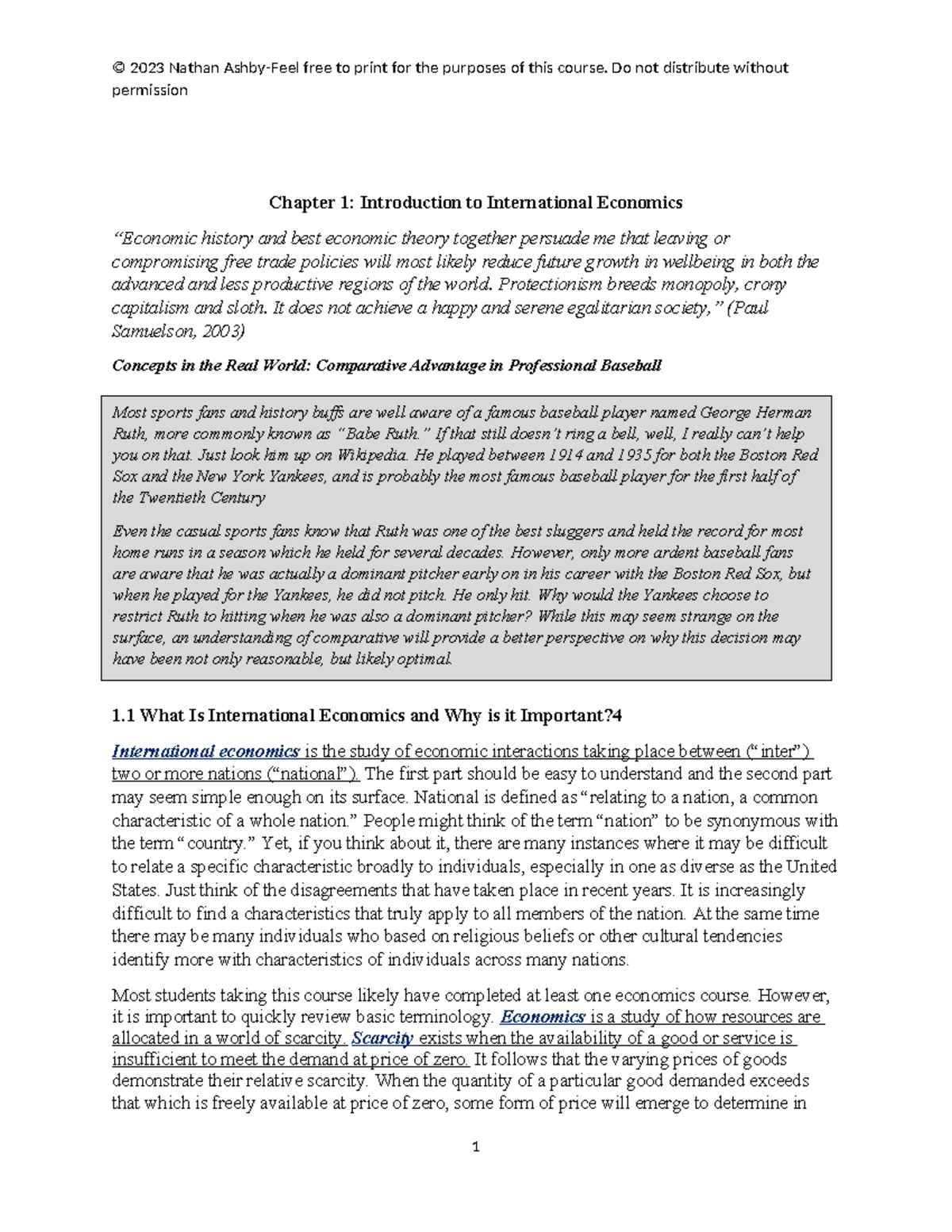 International Economics: Concepts and Impacts - ECON 101 Lecture Notes ...