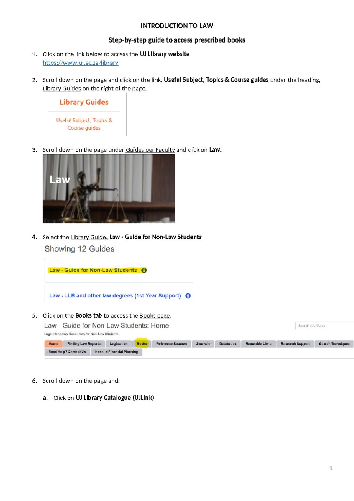 INTRODUCTION TO LAW: Step-by-Step Guide to Access Books - Studocu