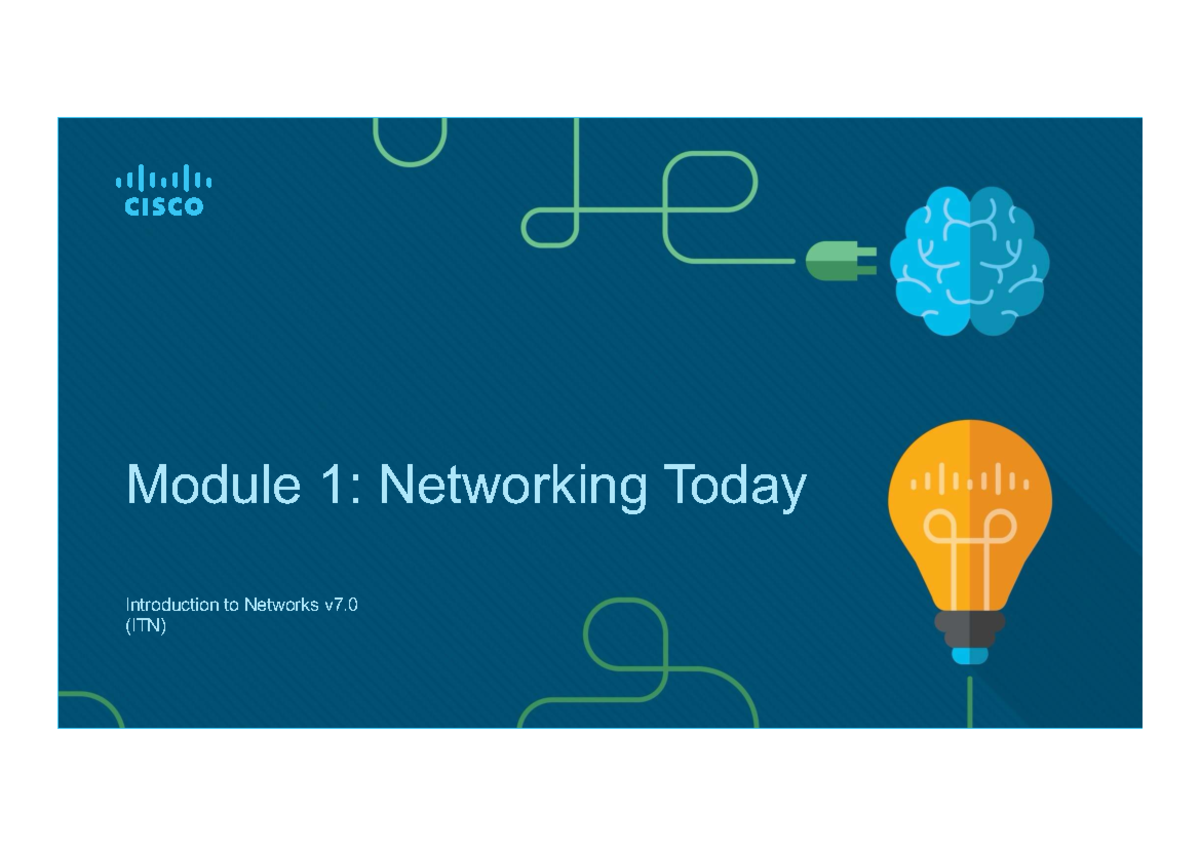 ITN Module 1: Introduction to Networking and Its Impact - Studocu