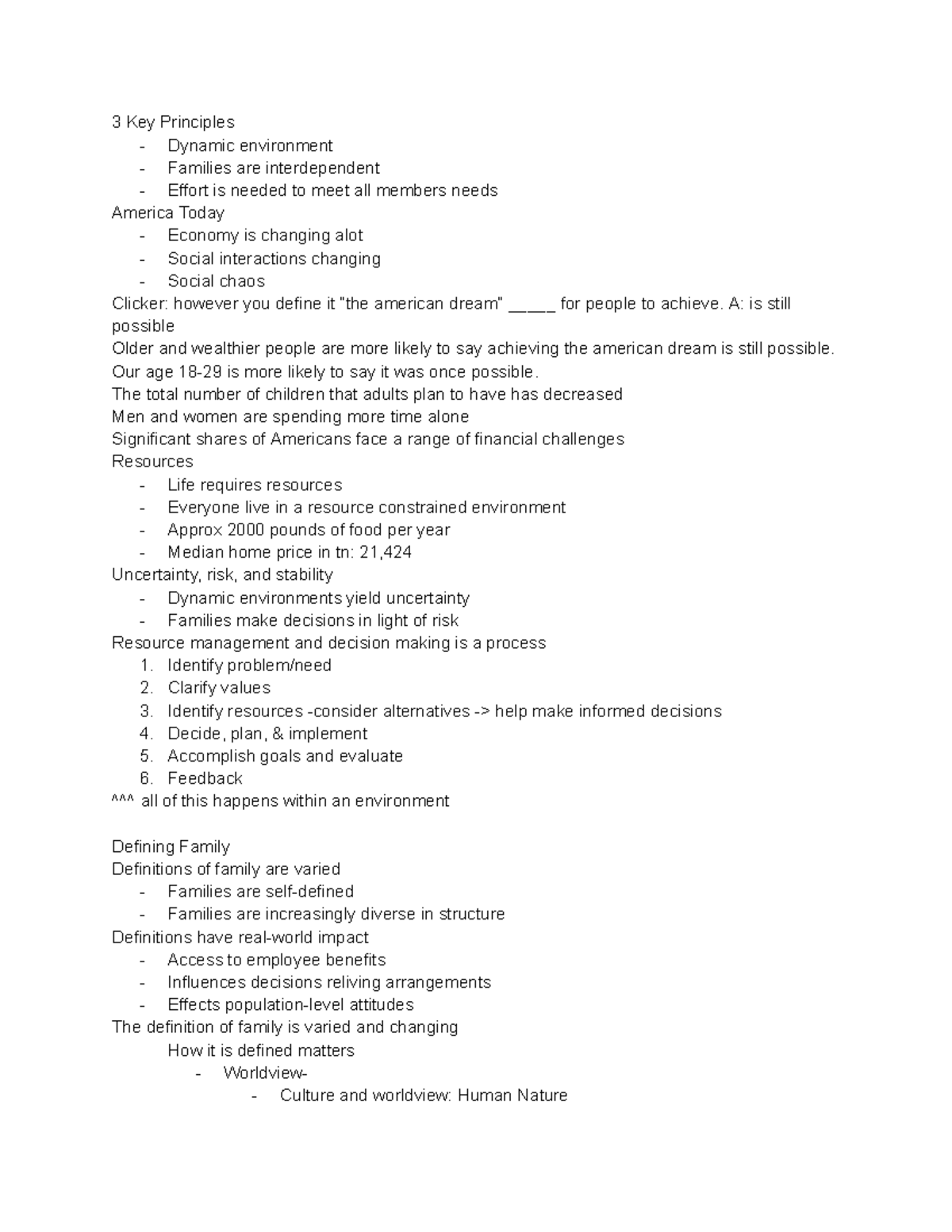 Family Resource Management and Needs Analysis - Studocu