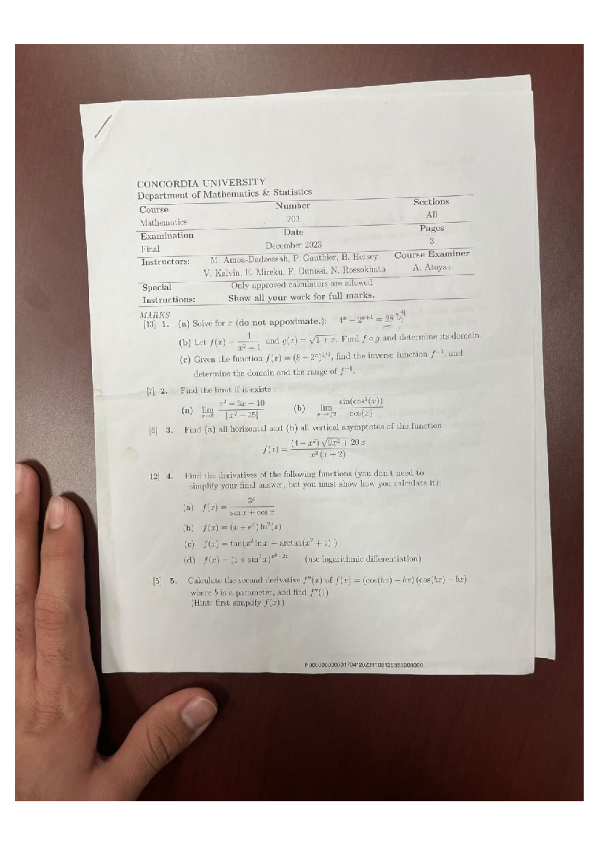 Math 203 Final Exam Review Notes and Study Guide - Studocu