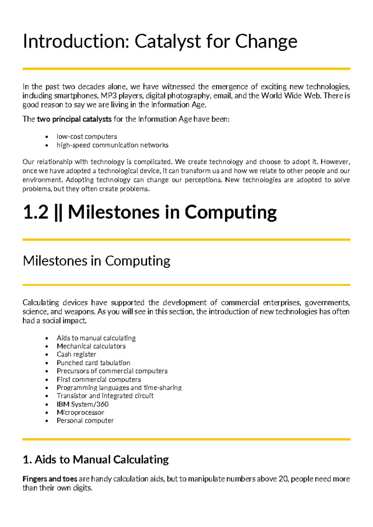 GEE 002 Module 1 - Comprehensive Review Notes on Info Tech Developments ...