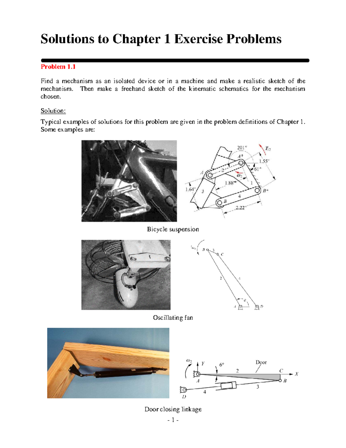 Solutions to Chapter 1 Exercise Problems (ME 999) - Studocu