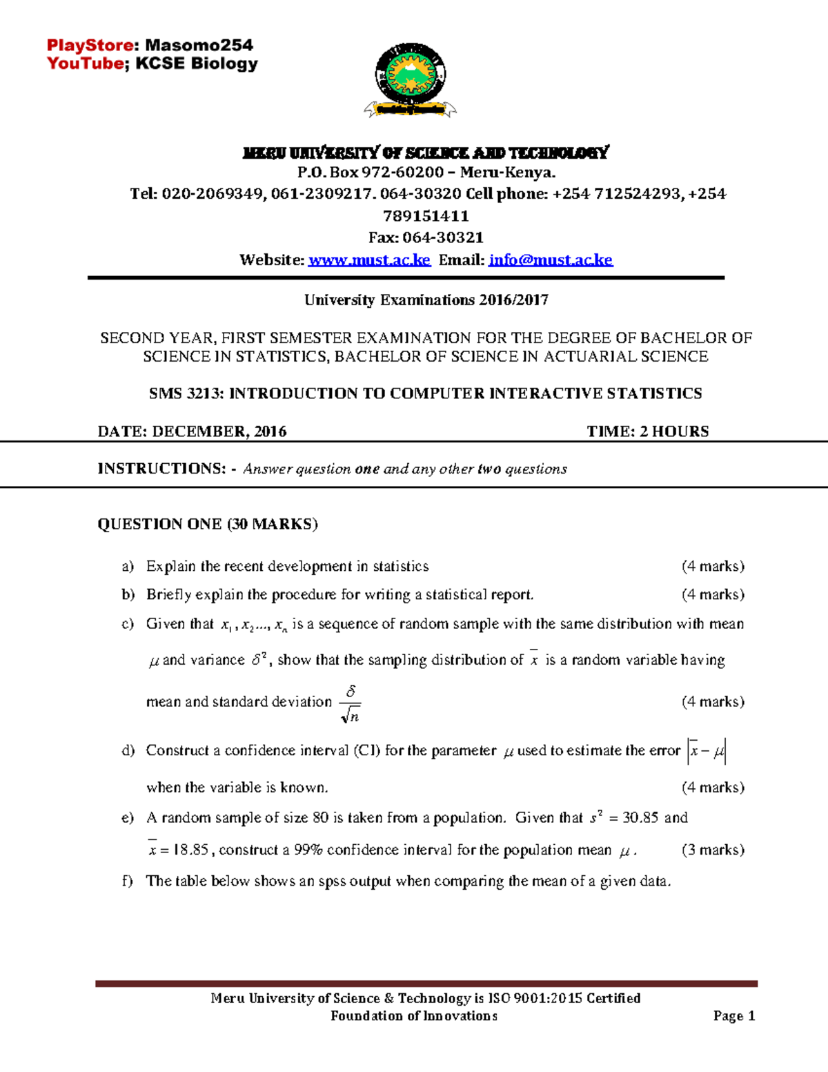 AI2500: Final Exam Review for Introduction to Computer Interactive ...