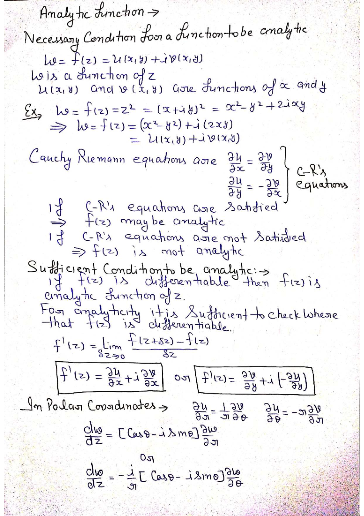 Unit 4 Notes: Advanced Concepts in Function Theory - Studocu