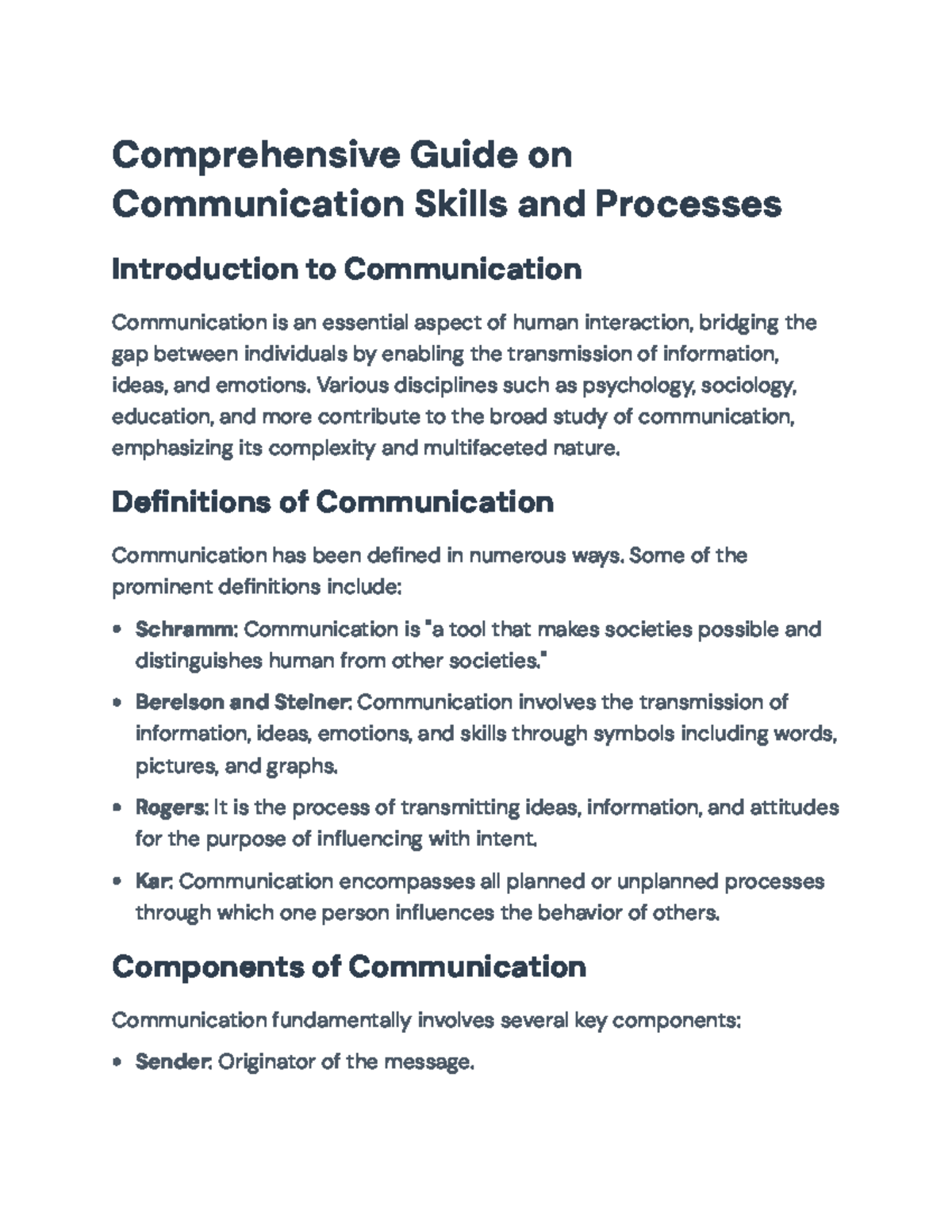 Communication Skills and Processes: An In-Depth Overview ...