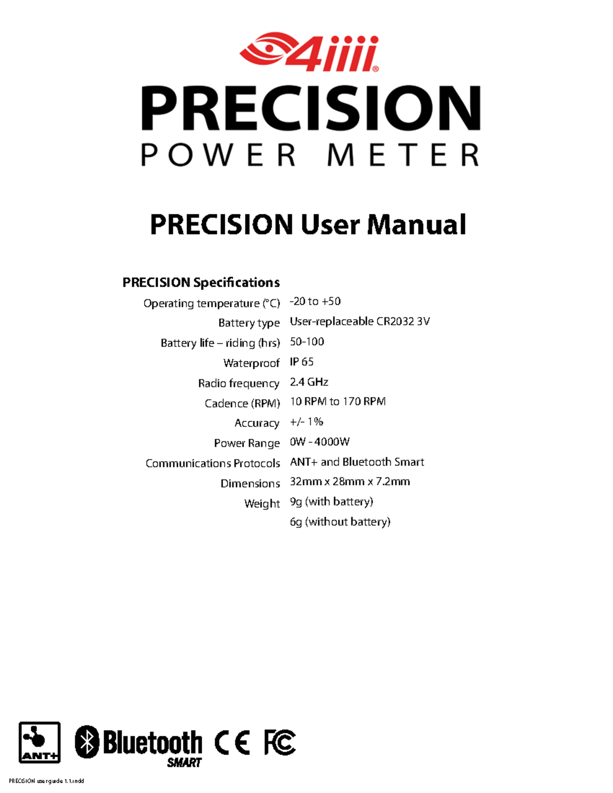 Precision online user guide 1 - PRECISION User Manual PRECISION ...