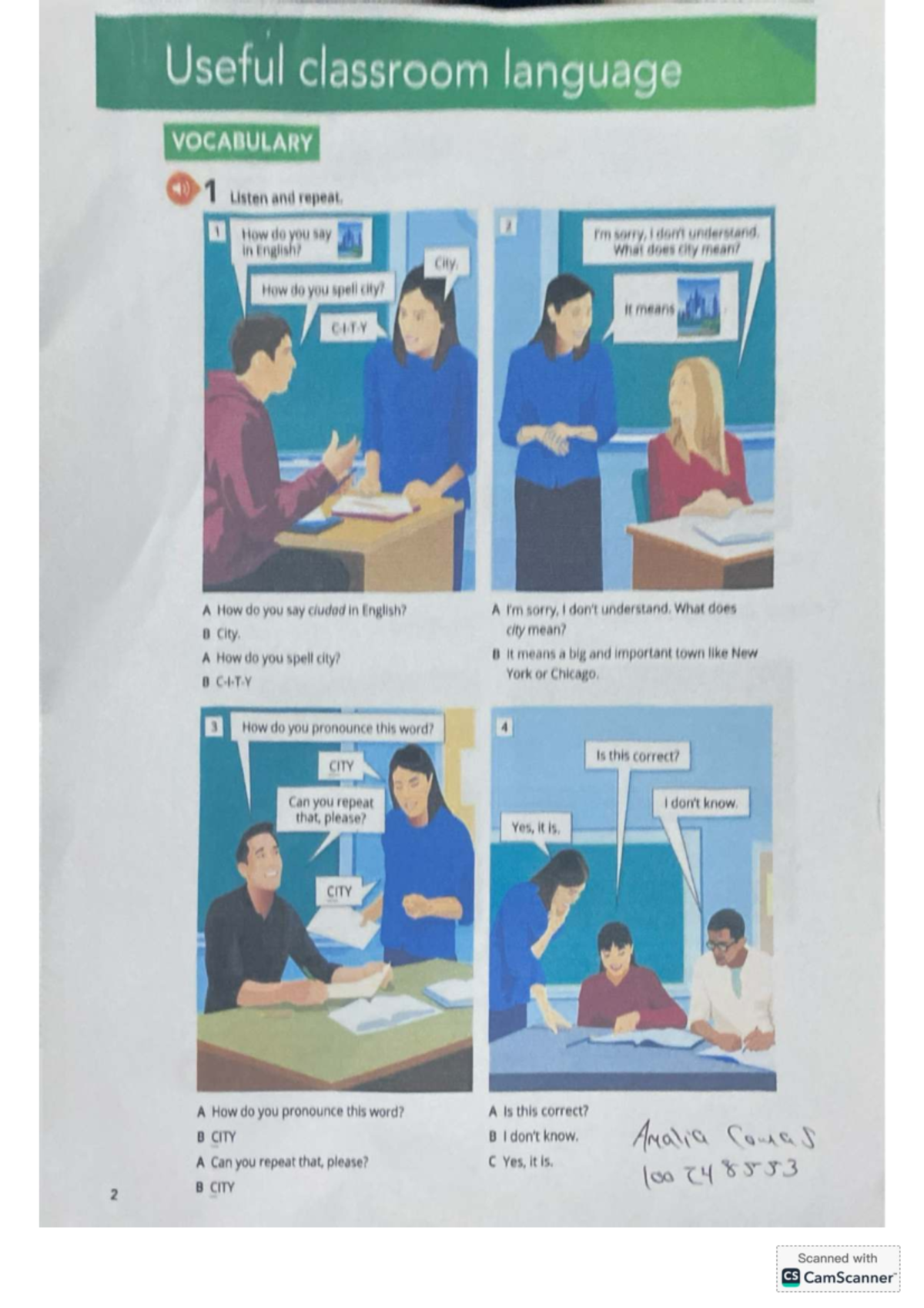 Useful Classroom Language: Vocabulary & Conversations (Course Code ...