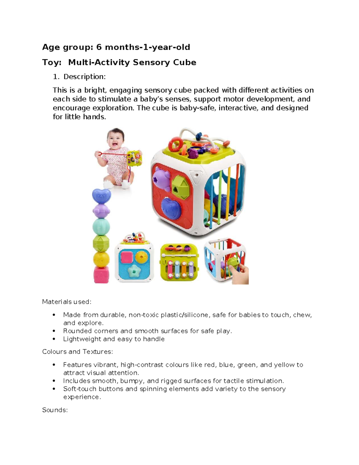 Sensory Cube Assignment - PSW: Engaging Developmental Toy for Ages 6 ...