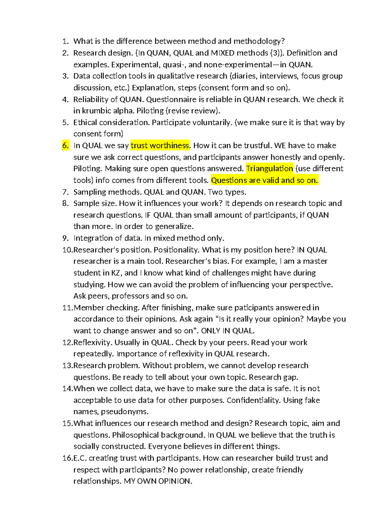 Research Methods & Design: Key Concepts for EXAM (Research) - Studocu