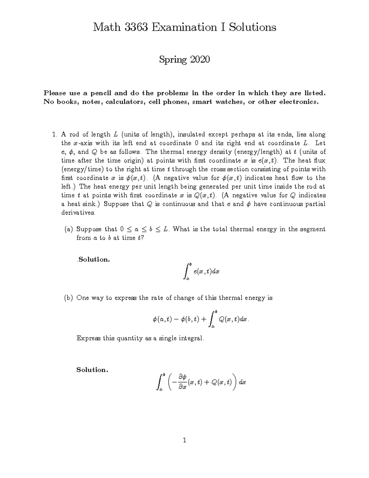 Math 3363 Final Exam Solutions - Spring 2020 Exam I - Studocu