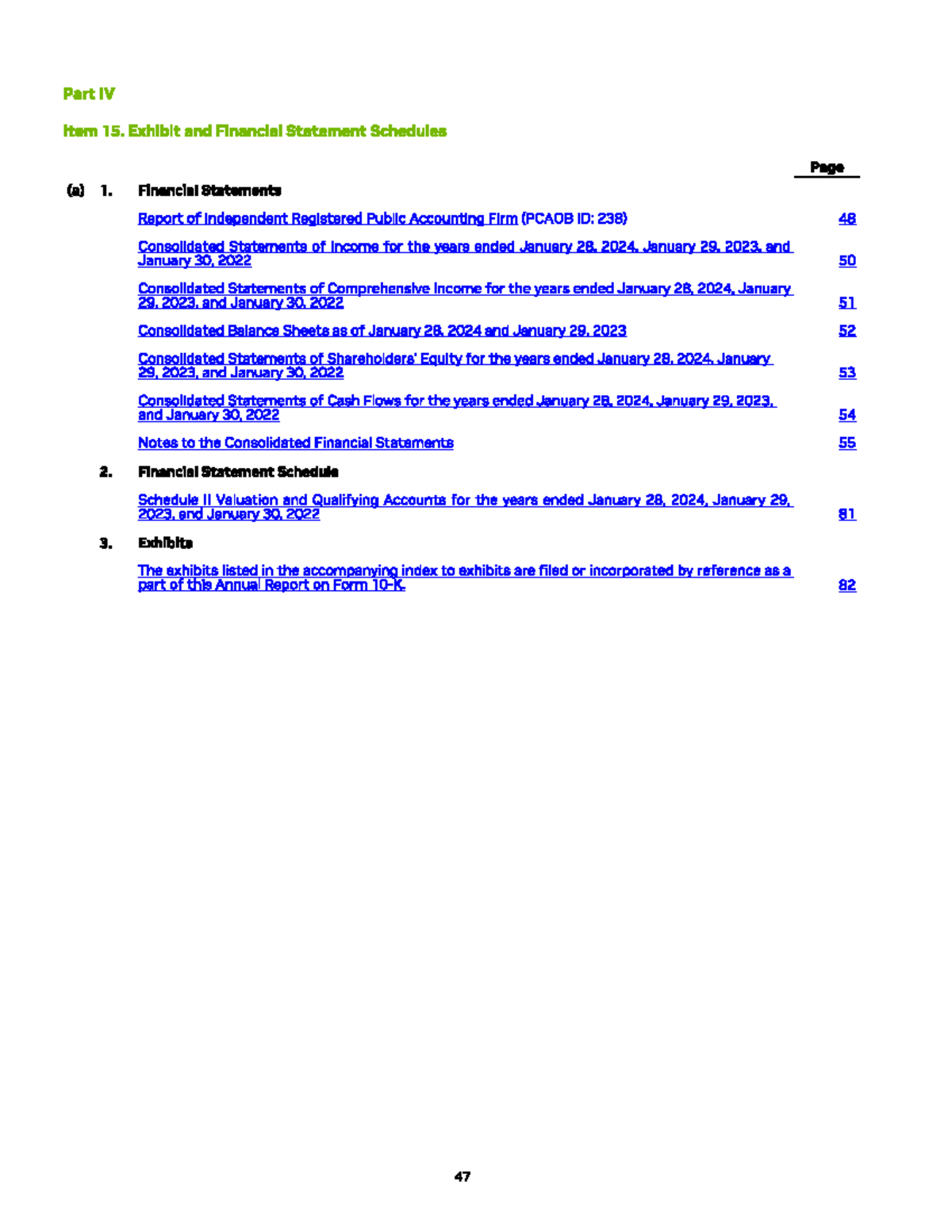 NVIDIA Corporation Financial Statements & Schedules 2024 (PCAOB ID: 238 ...
