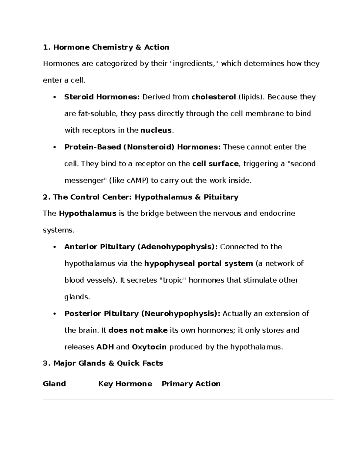 A&P 13 - Endocrine System Overview and Key Concepts - Studocu