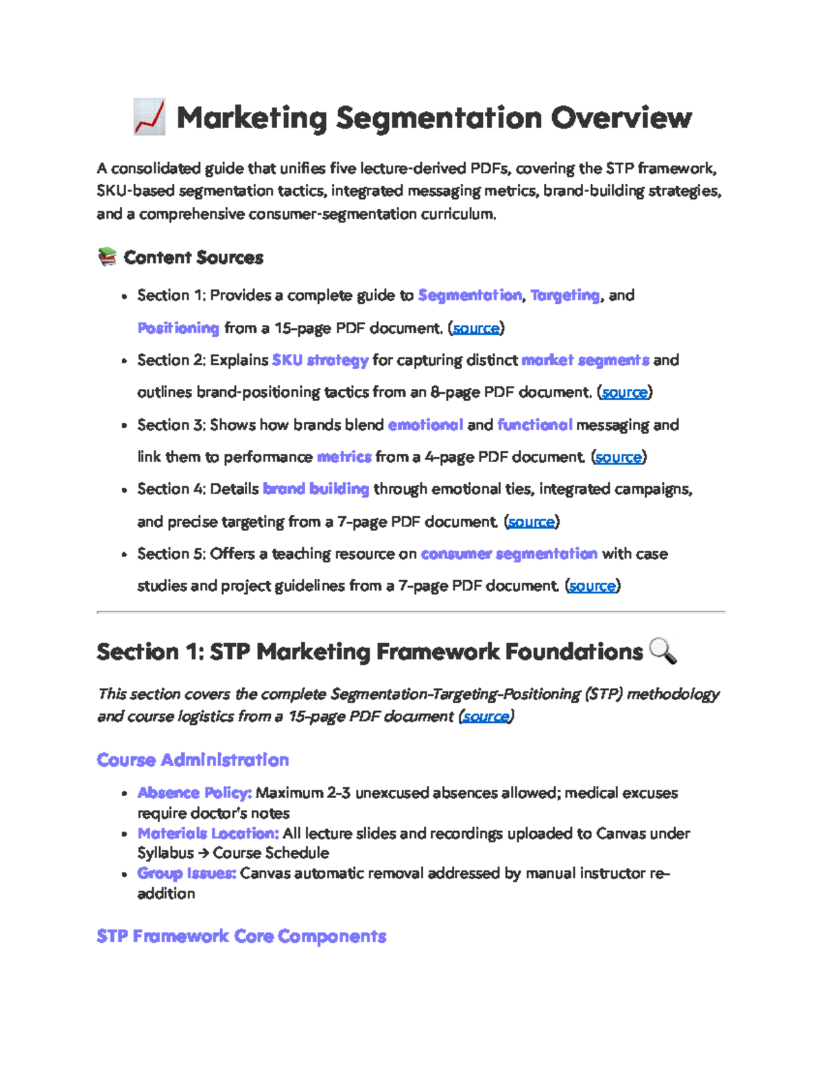 Marketing Segmentation Overview: STP Framework & Strategies - Studocu