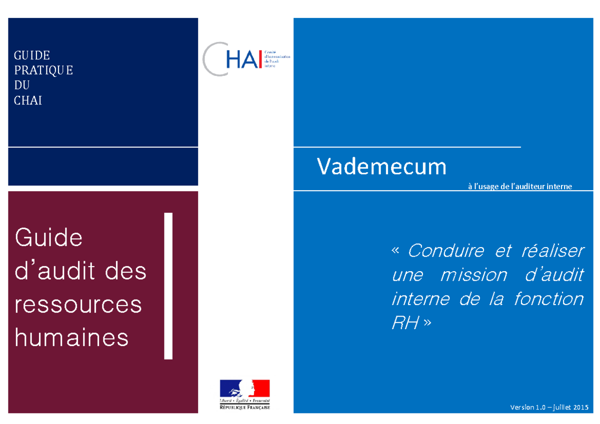 Guide Pratique d'Audit des Ressources Humaines (RH) - Version 1.0 - Studocu