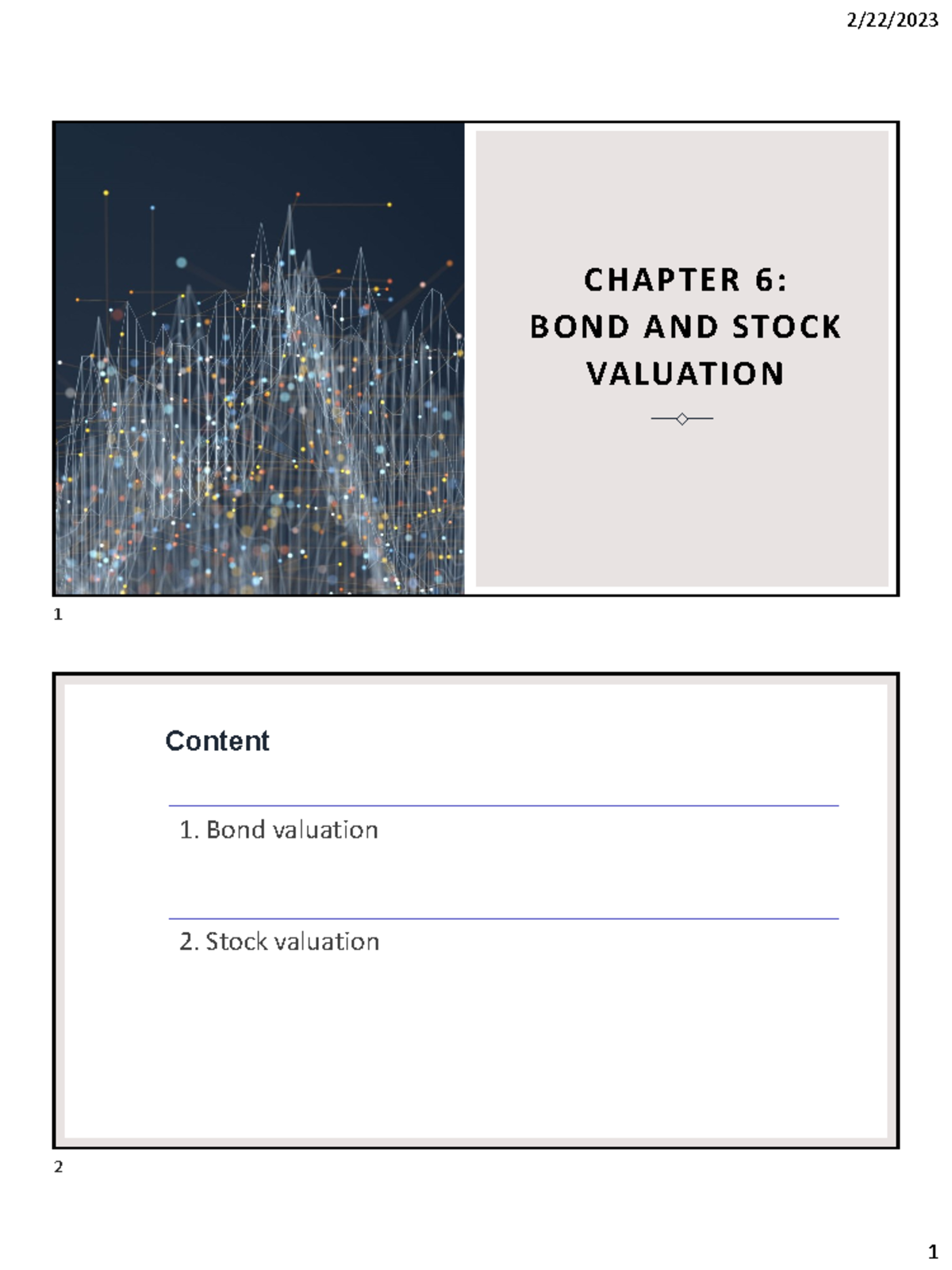 Chapter 6 - Comprehensive Insights on Bond & Stock Valuation - Studocu