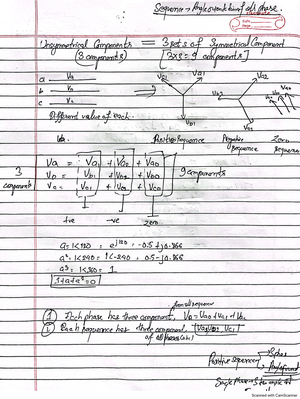 PSAChapter 3 - note - CLASSMATE Date ( hapter 3 Symmetrical Fault Page ...