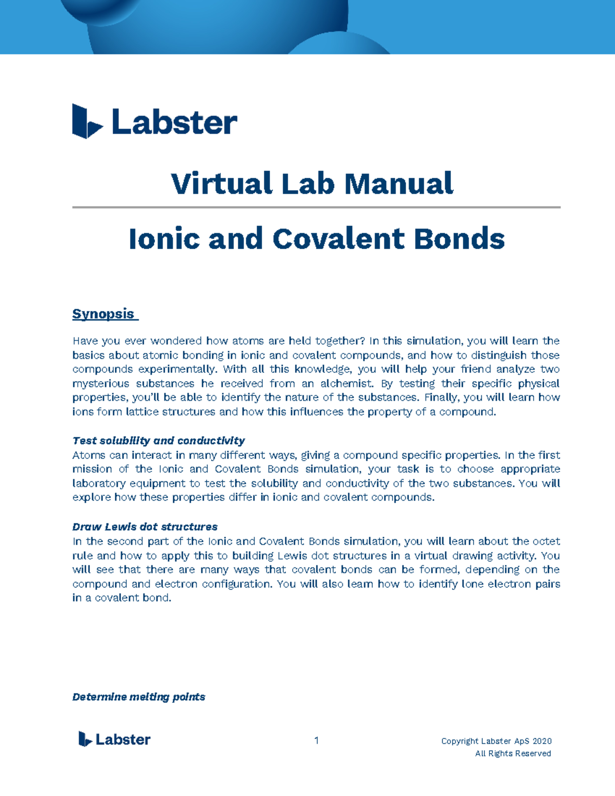 ICV Lab Manual: Exploring Ionic & Covalent Bonds Through Virtual ...