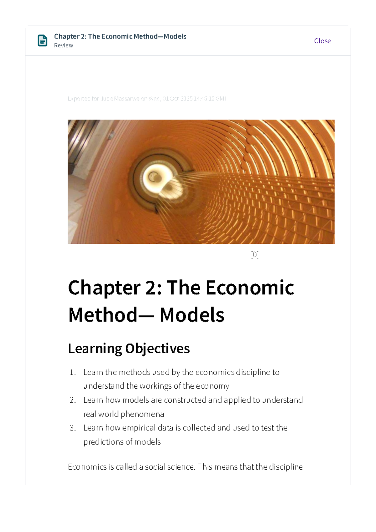 Chapter 2: Economic Method and Model Testing Overview (ECO 101) - Studocu