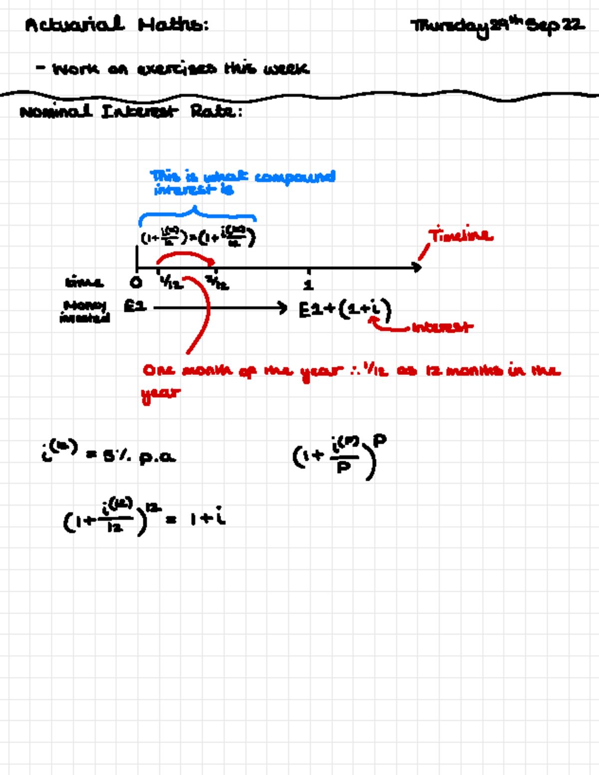 Actuarial Maths - W1 Lec 2 (29-09-22) - Actuarial Maths: Thursday 29 ...