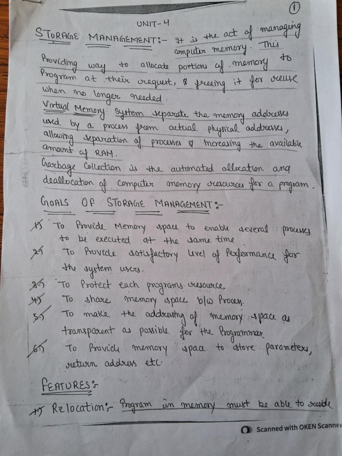 Unit-4 ppl - ppl notes - UNIT- 4 SToRAnE act o managug MANAGEMENT: t ...