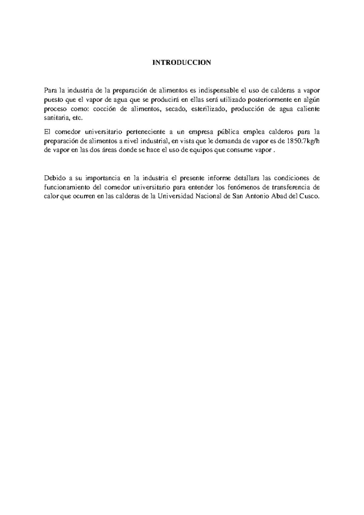 Visita Técnica al Centro de Calderas de la UNSAAC: Funcionamiento y - Document Preview