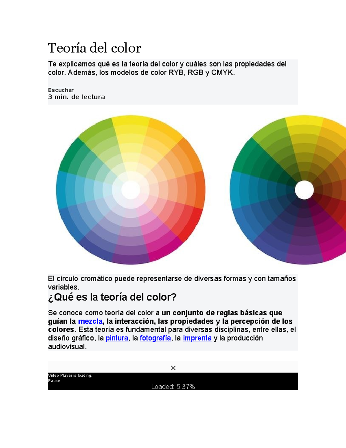 Teoría del Color: Propiedades y Modelos RYB, RGB, CMYK Explicados - Studocu