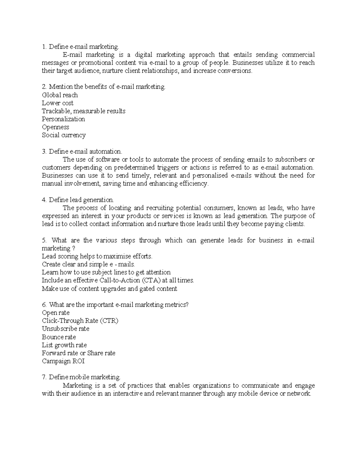 Unit 3 - Marketing Concepts and Mobile Strategies Notes - Studocu